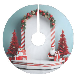 Holiday Cheer Stage Brushed Polyester Tree Skirt