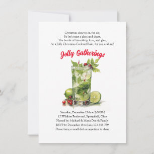 Holiday Cheers and Festive Cocktails Invitation