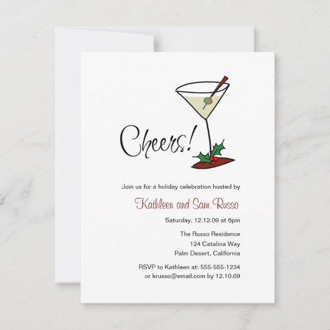 Holiday Cheers Invitation (Front)