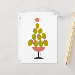 Holiday 'CHEERS!' Olive Tree design Postcard