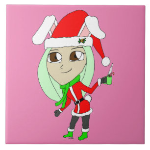holiday chibi bunnygirl tile
