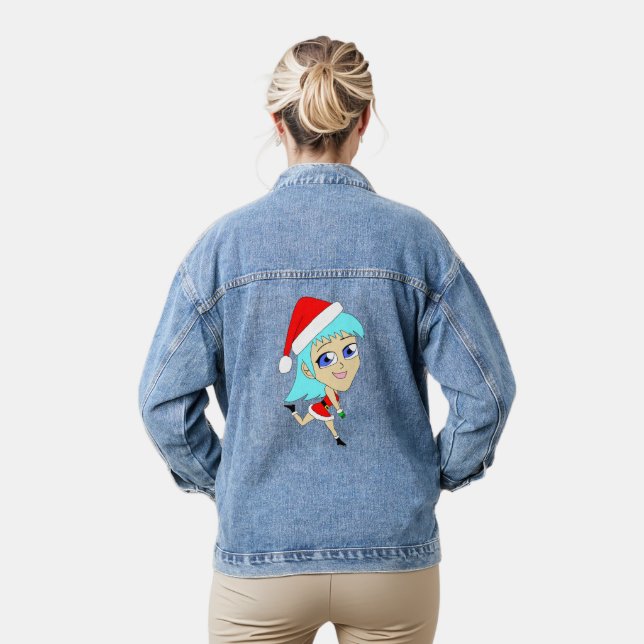 holiday chibi denim jacket (Model)