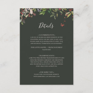 Holiday Chic Botanical   Dark Green Details Enclosure Card