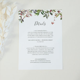 Holiday Chic Botanical   White Details Enclosure C Card