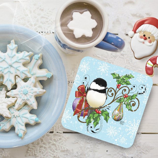 Holiday Chickadee Coaster (Creator Uploaded)