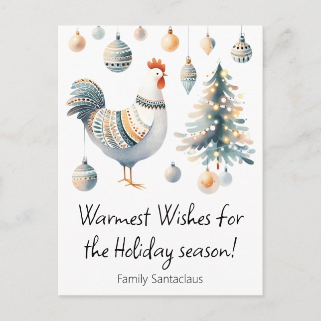 Holiday chicken  postcard (Front)
