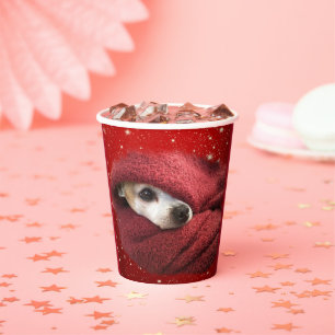 Holiday Chihuahua Paper Cups