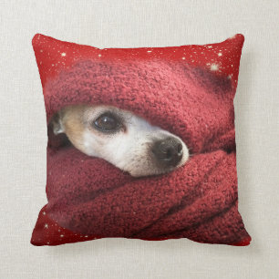 Holiday Chihuahua Throw Pillow