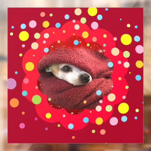 Holiday Chihuahua     Window Cling