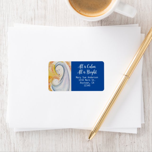 Holiday Christian Madonna and Child Label (Insitu)