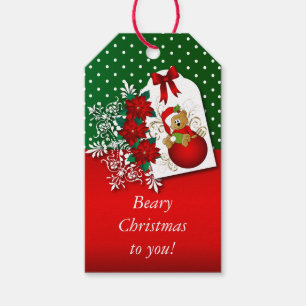 Holiday Christmas Bear Gift Tags