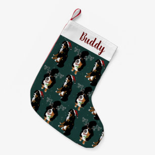 Holiday Christmas Bernese Mountain Dog Small Christmas Stocking