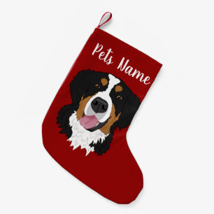 Holiday Christmas Bernese Mountain Dog   Small Christmas Stocking