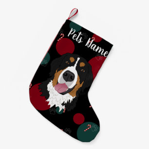 Holiday Christmas Bernese Mountain Dog  Small Christmas Stocking