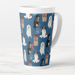 Holiday Christmas Big Dogs  Latte Mug