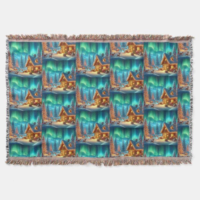 Holiday Christmas Bond Throw Blanket (Front)