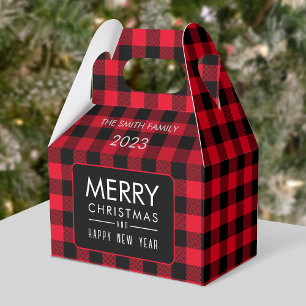 Holiday/Christmas Buffalo Plaid Gift/Favour Box