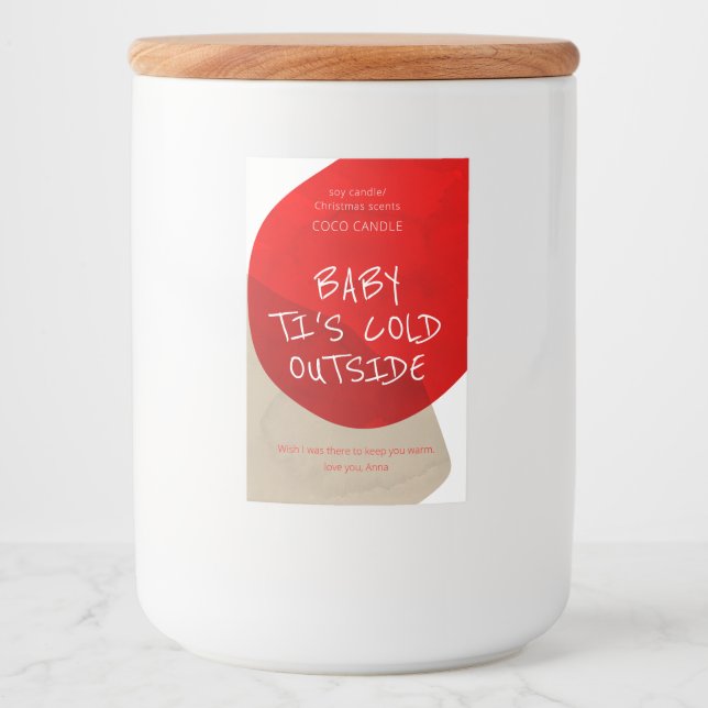 Holiday Christmas Candle Label (Front)