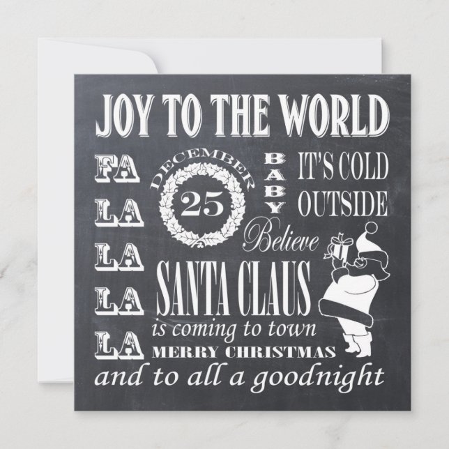 holiday Christmas chalkboard art (Front)