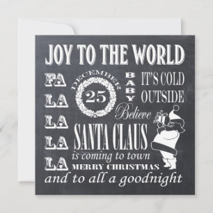 holiday Christmas chalkboard art Card