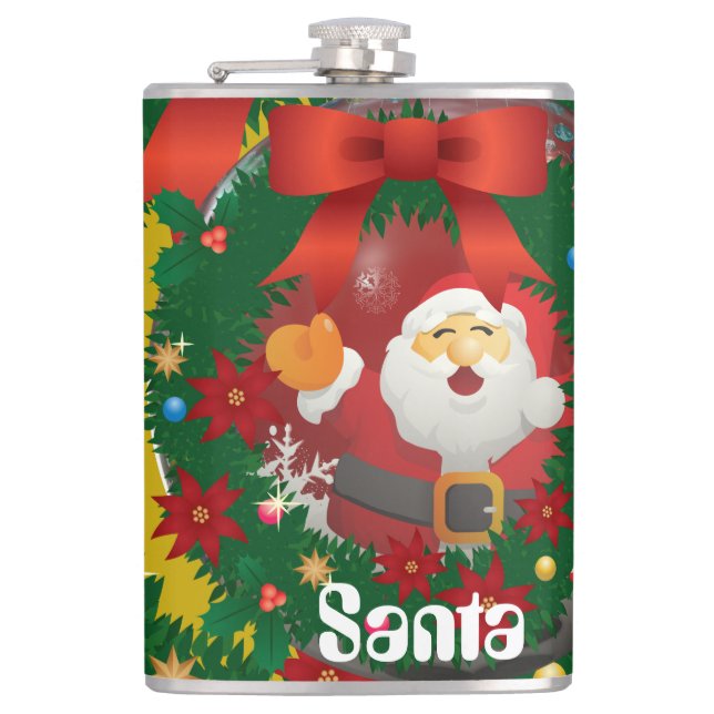Holiday Christmas Cheer  Hip Flask (Front)
