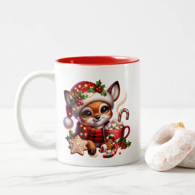 Holiday Christmas Coffee Mug (With Donut)
