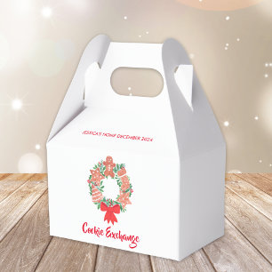 Holiday Christmas Cookie Exchange Party Swap Favor Box