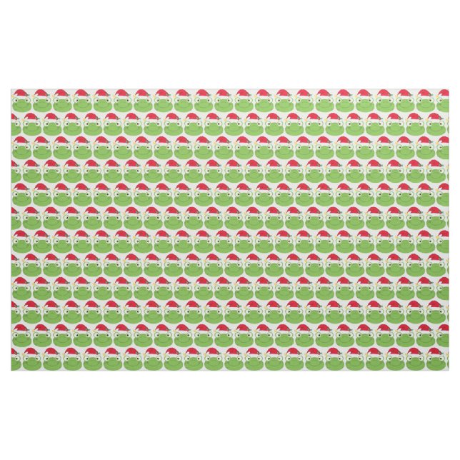 Holiday Christmas Frog Pattern Fabric (Yard)