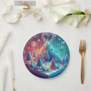 Holiday Christmas Gala Paper Plate