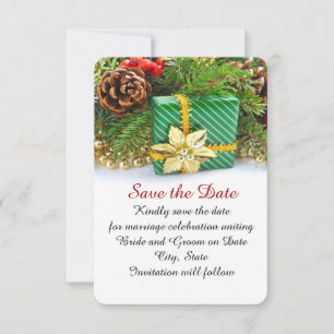Holiday Christmas Gift Save the date