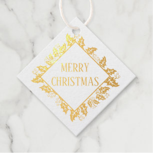 Holiday Christmas Holly Berry Tree  Favour Tags