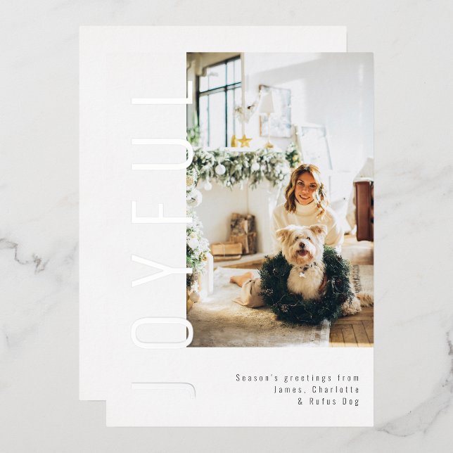 Holiday Christmas Joyful Photo (Front/Back)