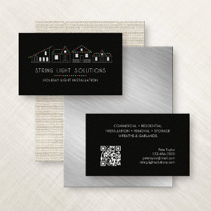 Holiday Christmas Light Installation Business Card