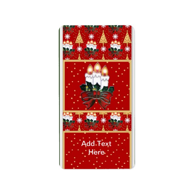 Holiday Christmas Miniature Candy bar wrappers Label (Front)