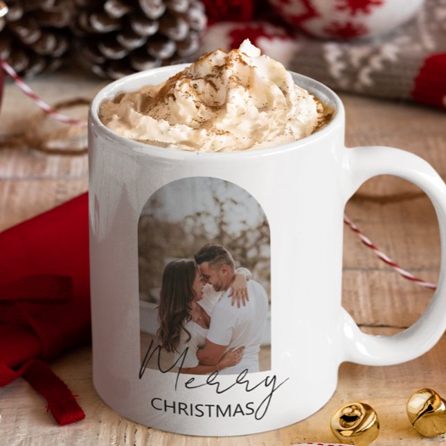 Holiday Christmas Minimalist Photo Modern Simple  Coffee Mug (Creator Uploaded)