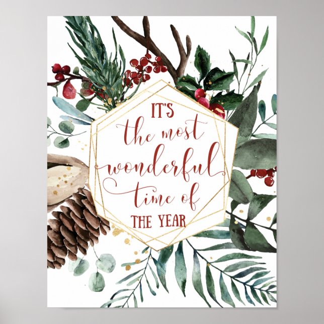 holiday christmas most wonderful time poster (Front)