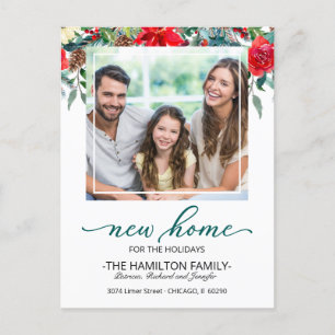 Holiday Christmas Moving Announcement Photo