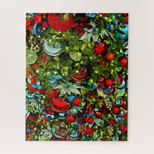 Holiday Christmas Ornament Colourful Art Puzzle