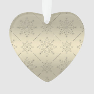 Holiday Christmas Ornament - Silver N Gold Glitter
