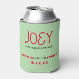 Holiday Christmas Party Ideas   Personalized Beer Can Cooler