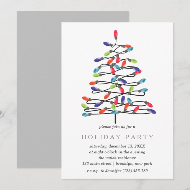 Holiday Christmas Party Invitation (Front/Back)