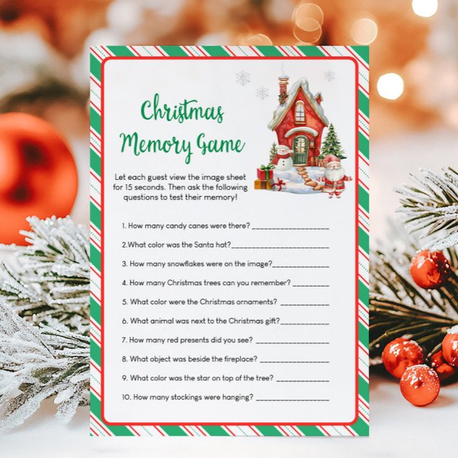 Holiday Christmas Party Memory Game (Creator Uploaded)