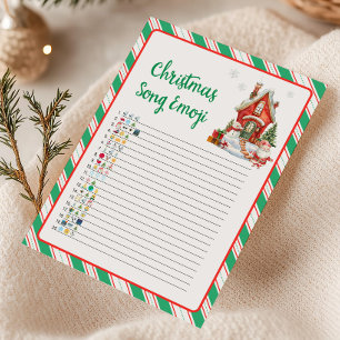 Holiday Christmas Party Song Emoji Card