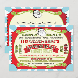 Holiday Christmas Party Ticket Invitation