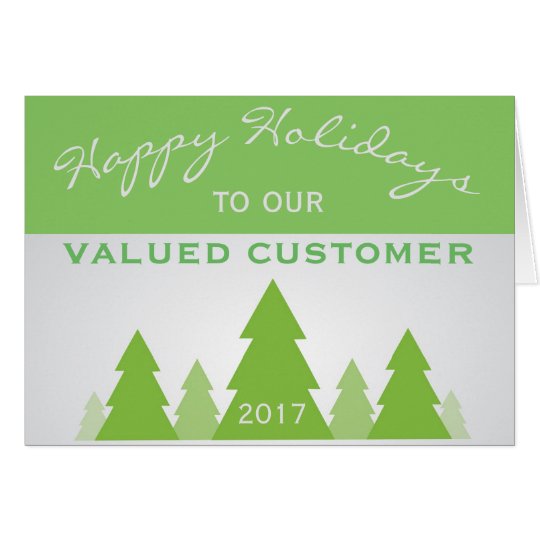 Holiday Christmas Pine Business Customer Greeting Card