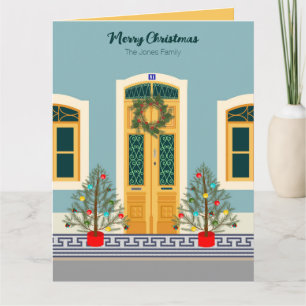 Holiday Christmas Portuguese festive House Card