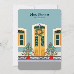 Holiday Christmas Portuguese festive House Card