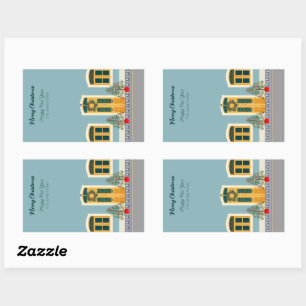 Holiday Christmas Portuguese festive House Sticker