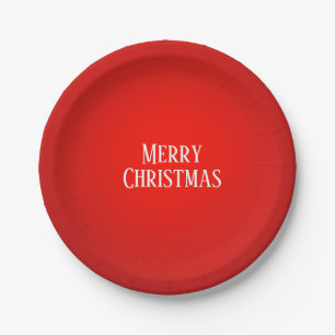 Holiday Christmas red fireball Paper Plate
