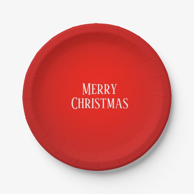 Holiday Christmas red fireball Paper Plate (Front)